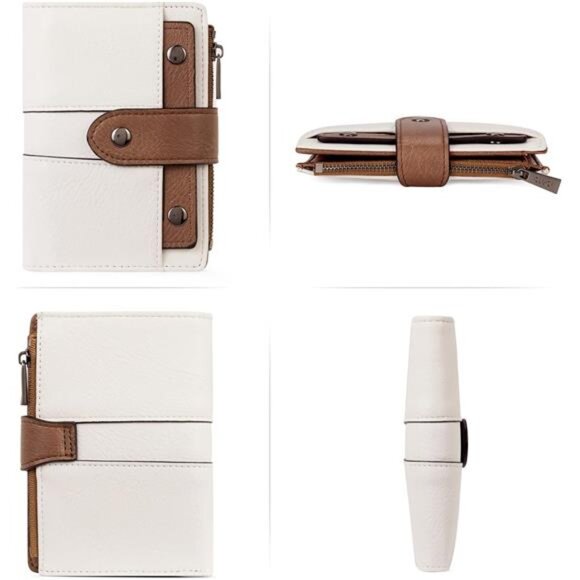 Small Womens Wallet Leather Bifold Slim Card Holder Organizer ID Window Purse - Picture 6 of 7